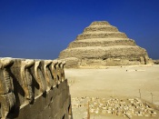 Cobra Figures and the Step Pyramid, Saqqara, Egypt egypt