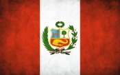 Peru Grunge Flag