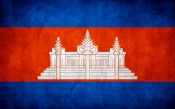 Cambodia Grunge Flag