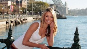 Jennifer Hawkins on a Bridge