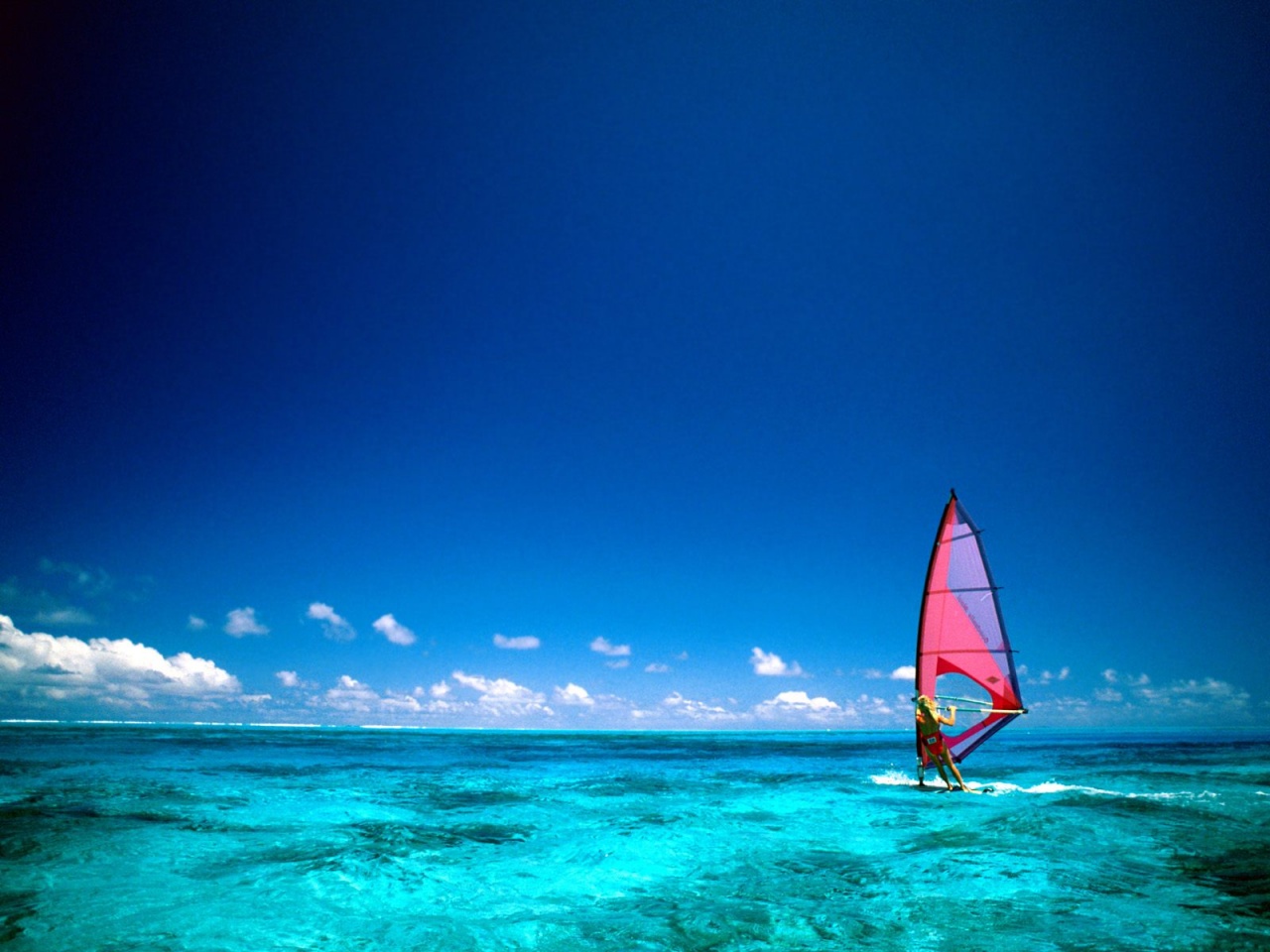 Windsurfing in the Blue Lagoon