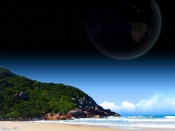 Planet over the Beach