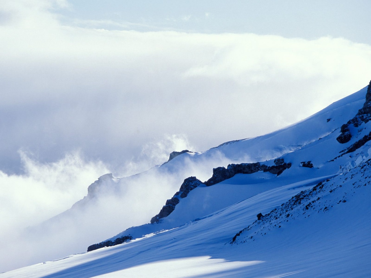 Nisqually Glacier on Mount Rainier, Washington