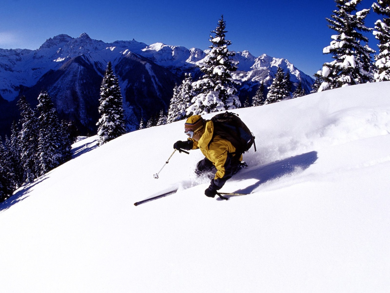 Mountain skiing