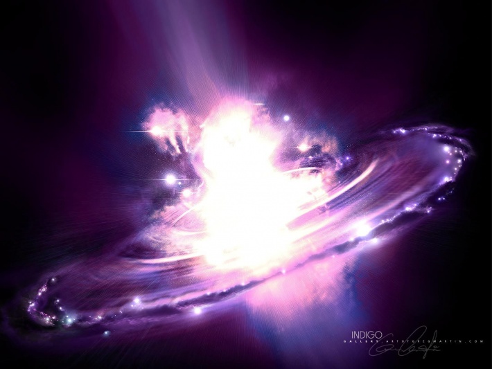 Purple Space Art