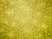 Happy New Year Snowflakes, Yellow Background