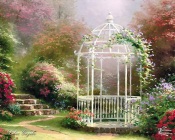 Thomas Kinkade - Gazebo in the Garden