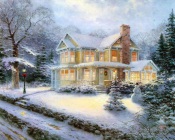 Thomas Kinkade - Waiting For Christmas