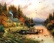 Thomas Kinkade - House Near the River