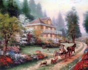 Thomas Kinkade - Sunday Stroll With the Family