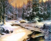 Thomas Kinkade - Freezing Creek