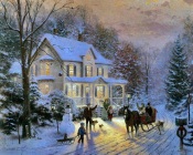 Thomas Kinkade - Warm Winter Evening