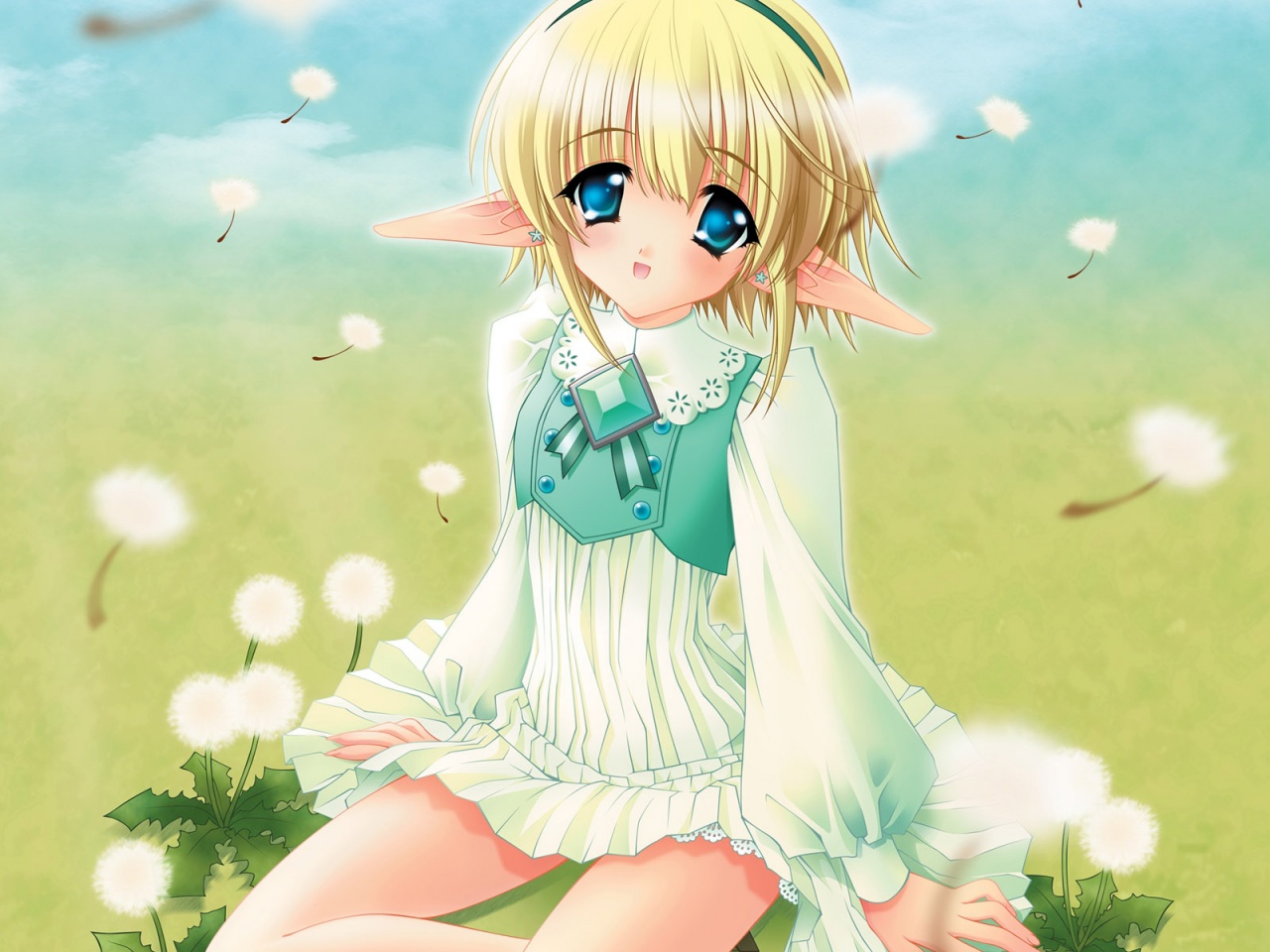 Elf Girl and Dandelions