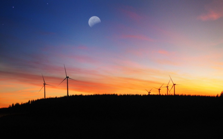 Windmills at Sunset