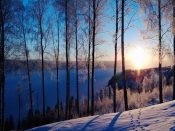 Winter Lake Sunset
