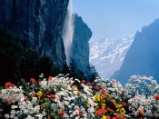 Switzerland, Staubbach Waterfall Lauterbrunnen