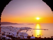 The Cyclades Islands at Sundown, Greece