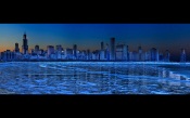 Chicago at night panorama