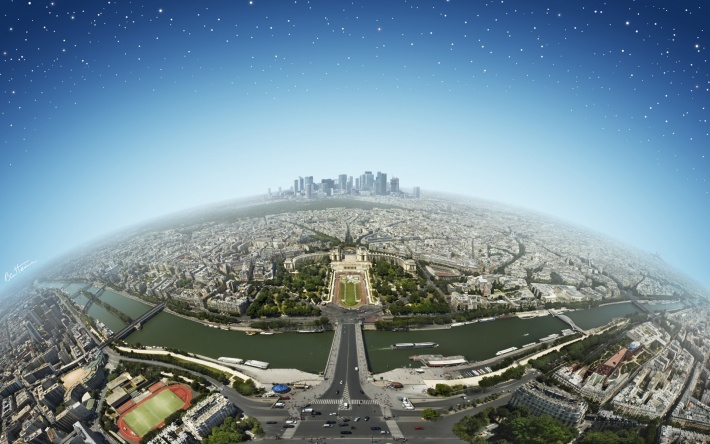 Paris panorama from Eiffel Tower