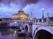 Castel Sant Angelo and Bridge, Rome, Italy