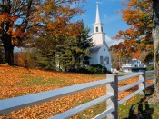 Church in Fall Splendor, New England