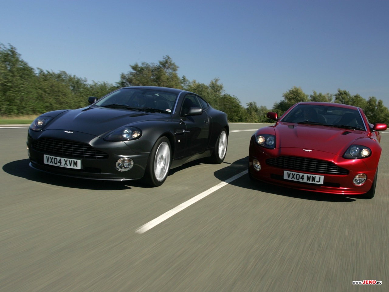 Black and Red Aston Martins