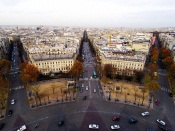 Aerial View of Place de l`Etoile, Paris, France