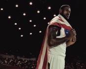 Leborn James With American Flag
