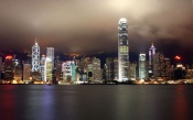 Evening in Hong Kong, China