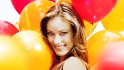 Olivia Wilde With Bright Balloons