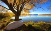 Autumn Lake and The Boat