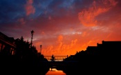 Orange Sunset in Holland