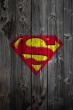 Wooden Superman Logo