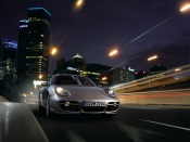 Porsche Cayman S on the Night Streets