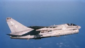 Navy A-7 Corsair-II in Flight (USS Dwight D. Eisenhower)