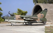 A-7 Corsair-II near hangar