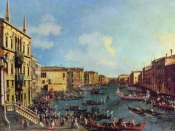 Giovanni Antonio Canaletto, The Regatta Seen From Ca Foscari, 1727 , London, National Gallery