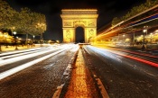 Champs Elysees With The Arc De Triomphe