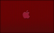 Apple Logo, Red Background