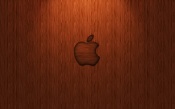 Apple Logo, Brown Background