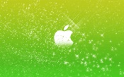 Apple Logo, Green Background