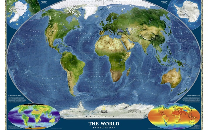 The World Satellite Map