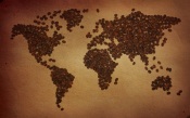 World Map From Coffee