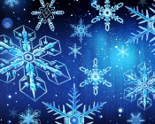 Snowflakes, Dark Background