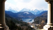 Balcony Overlooking the Lake And Mountains. Neuschwanstein