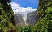 Waterfall in Mountains