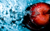 Water Splashed on the Apple