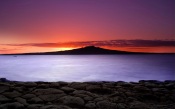 Sunset over the Island of Rangitoto