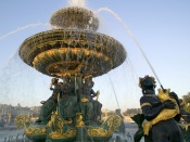 Fountain on the Place de La Concorde, Paris, France