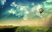 Balloon over a Green Meadow